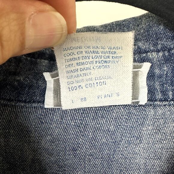 Vintage Union Made Appel Denim Midi Shirt Dress Size Medium - Picture 7 of 7